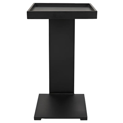 Noir Ledge All Metal Side Table in Matte Black GTAB929MTB