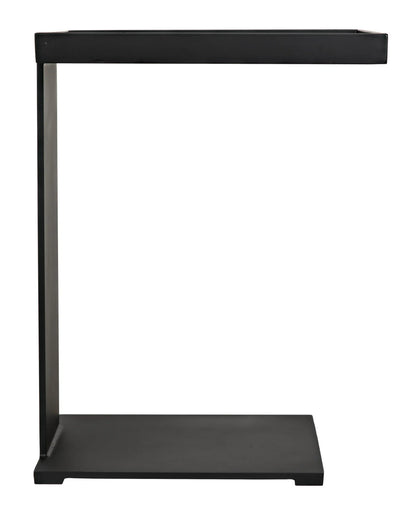 Noir Ledge All Metal Side Table in Matte Black GTAB929MTB