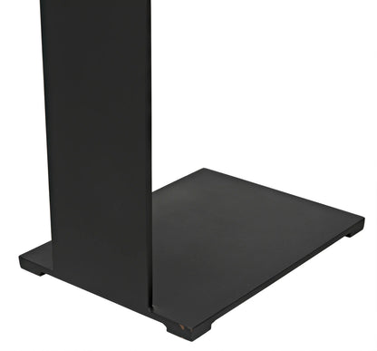 Noir Ledge All Metal Side Table in Matte Black GTAB929MTB