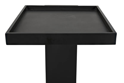 Noir Ledge All Metal Side Table in Matte Black GTAB929MTB