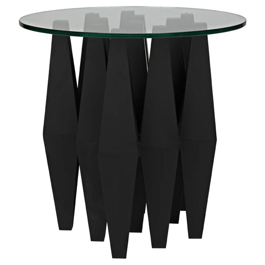 Noir Soldier Side Table in Matte Black GTAB936MTB