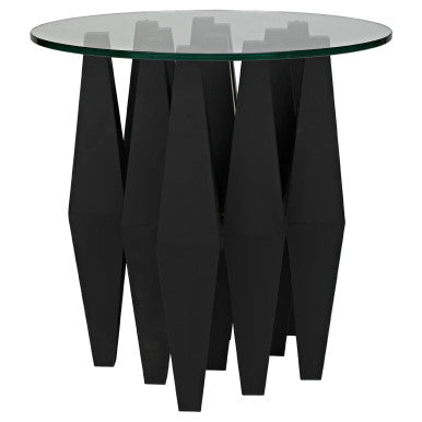 Noir Soldier Side Table in Matte Black GTAB936MTB