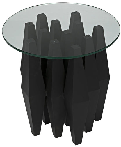 Noir Soldier Side Table in Matte Black GTAB936MTB