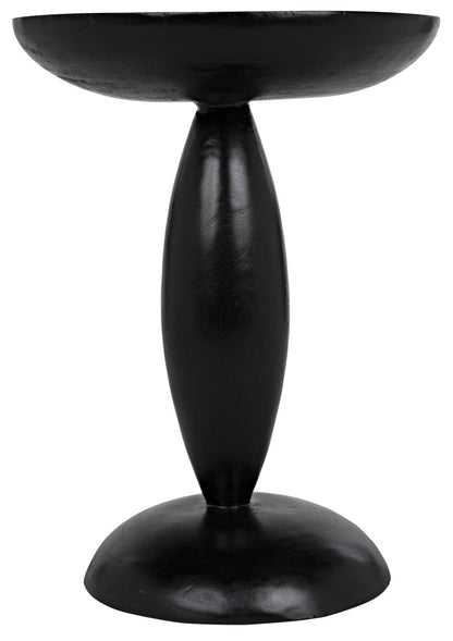 Noir Adonis Side Table in Hand Rubbed Black GTAB942HB