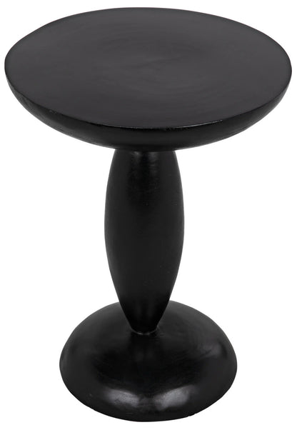 Noir Adonis Side Table in Hand Rubbed Black GTAB942HB