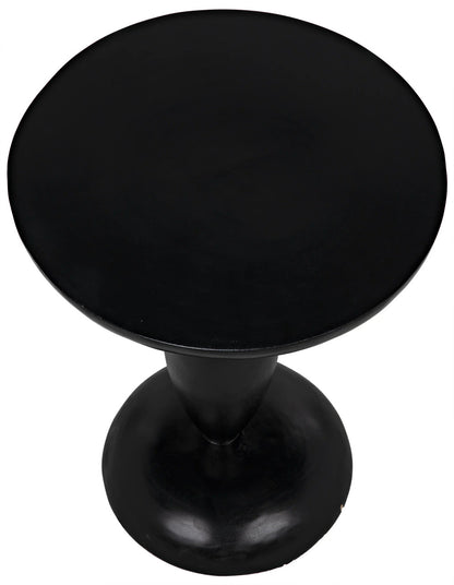 Noir Adonis Side Table in Hand Rubbed Black GTAB942HB