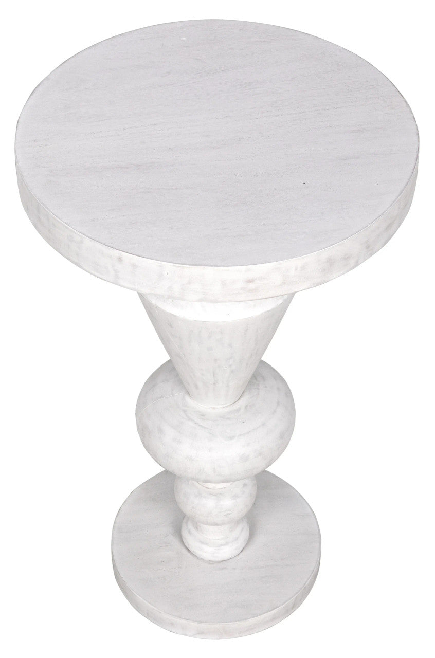 Noir Fenring Side Table in White Wash GTAB945WH