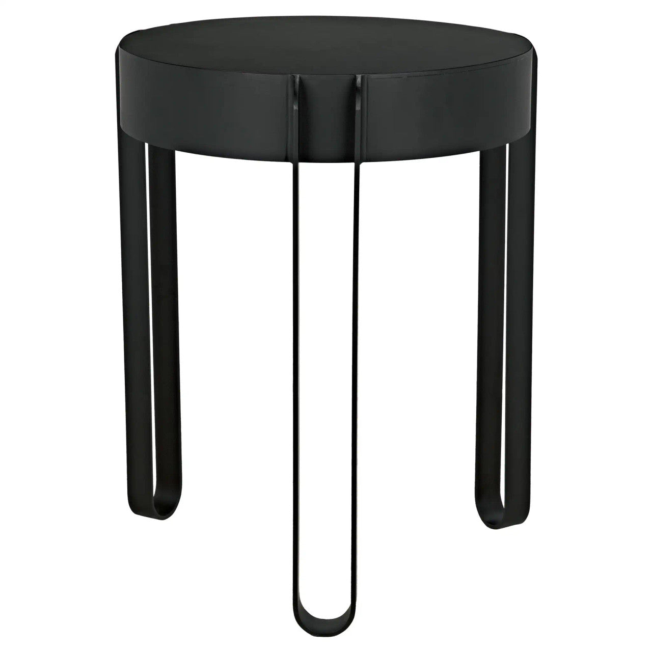 Noir Marcellus Side Table in Black Metal GTAB953MTB