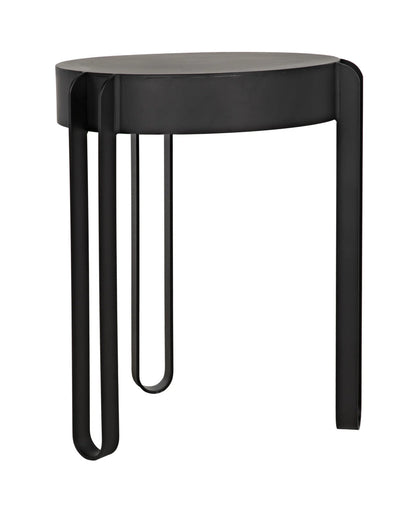 Noir Marcellus Side Table in Black Metal GTAB953MTB