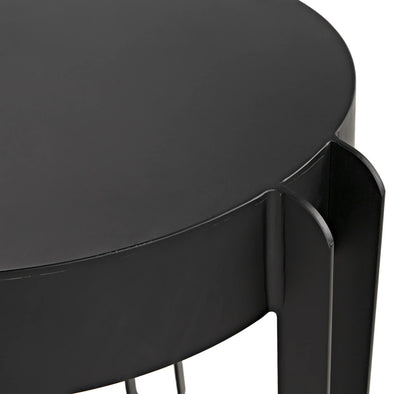 Noir Marcellus Side Table in Black Metal GTAB953MTB