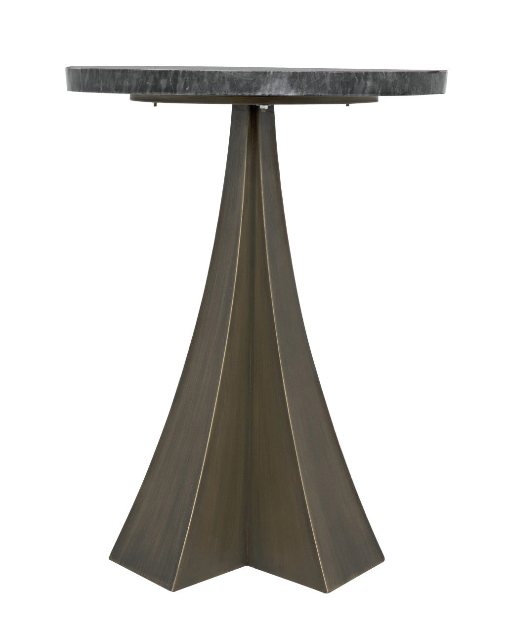 Noir Hortensia Side Table in Aged Brass GTAB954AB