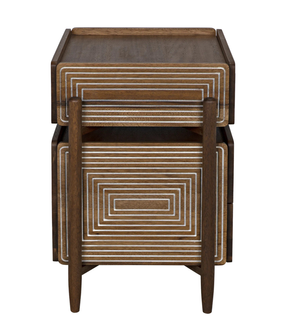 Noir Savino Side Table in Dark Walnut GTAB970DW