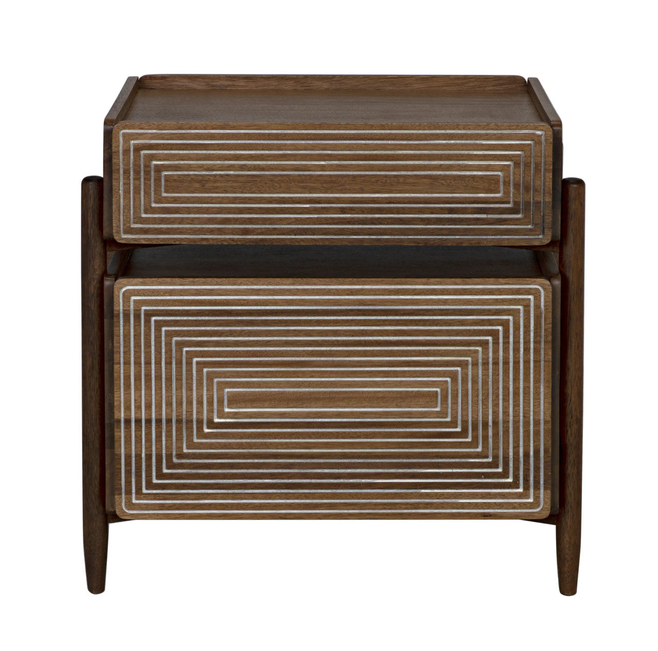 Noir Savino Side Table in Dark Walnut GTAB970DW