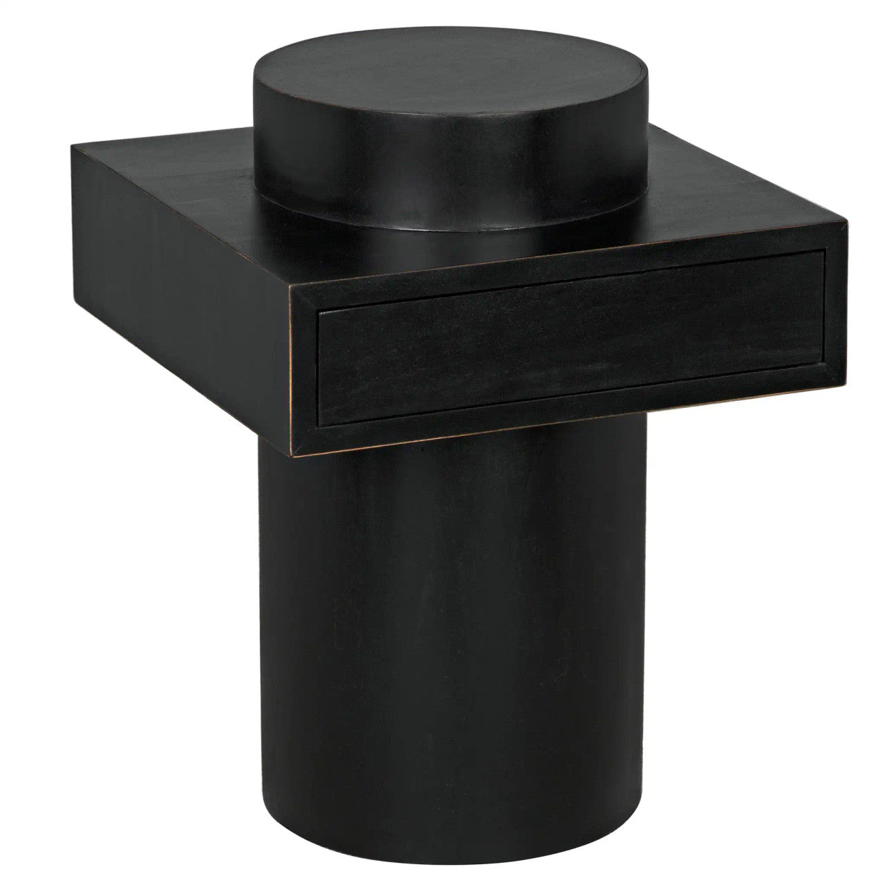 Noir Olson Side Table in Hand Rubbed Black GTAB971HB