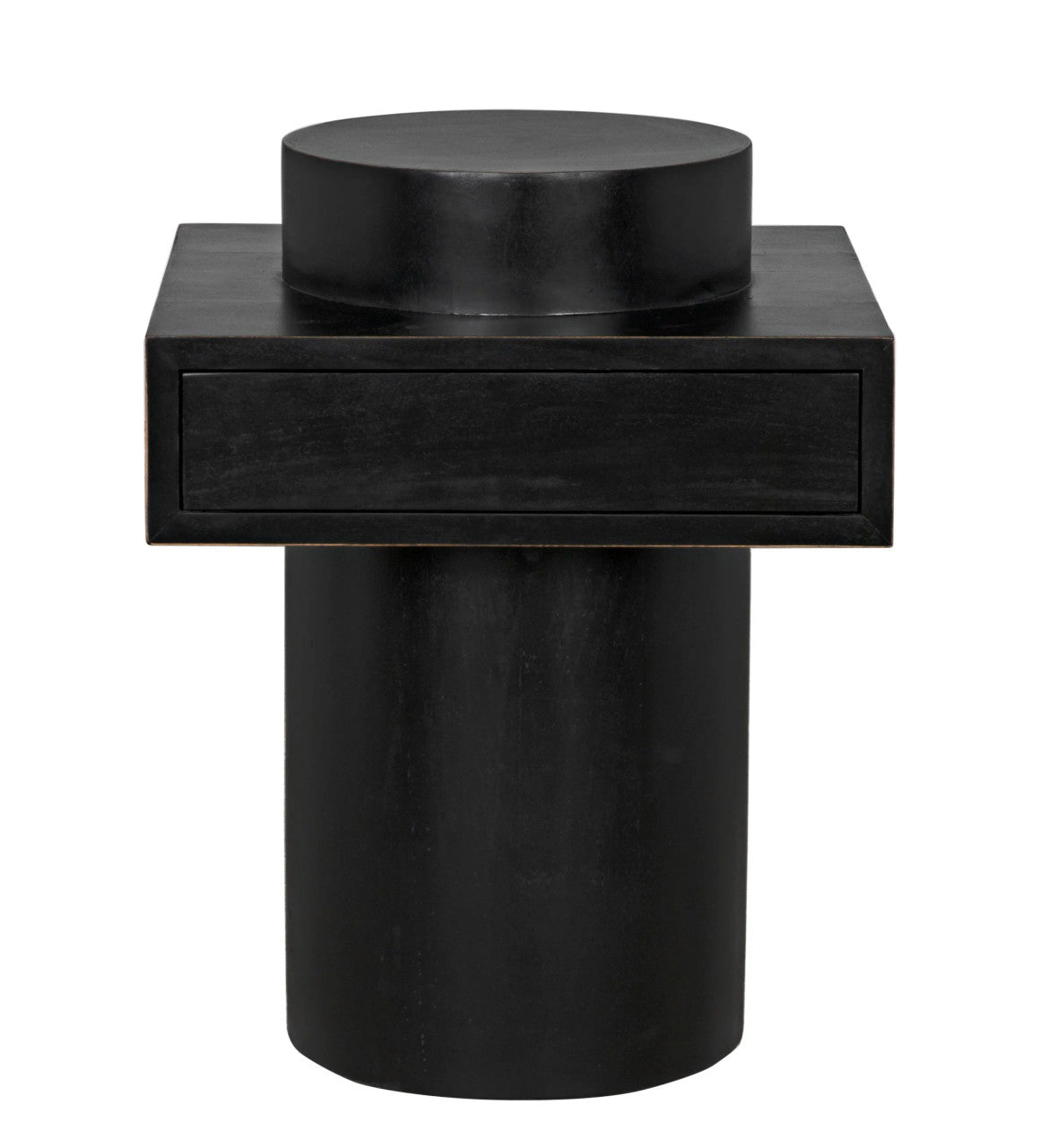 Noir Olson Side Table in Hand Rubbed Black GTAB971HB