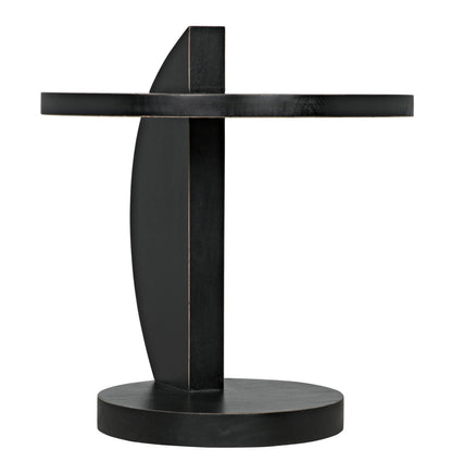 Noir Reed Side Table in Hand Rubbed Black GTAB972HB