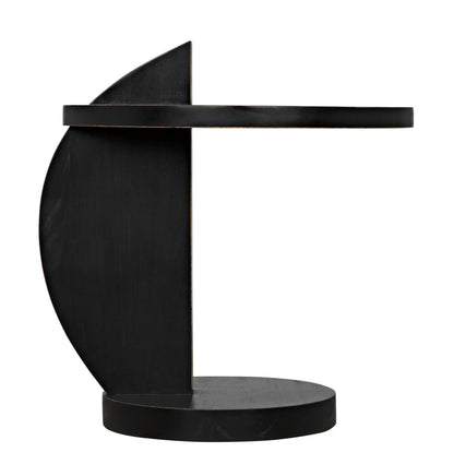 Noir Reed Side Table in Hand Rubbed Black GTAB972HB