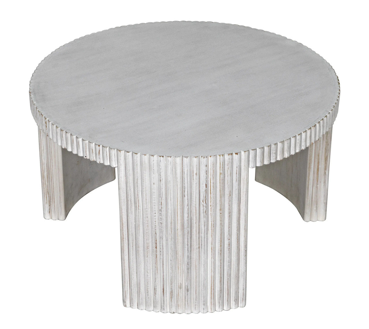 Noir Jgor Side/Coffee Table in White Wash GTAB973WH