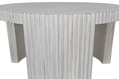 Noir Jgor Side/Coffee Table in White Wash GTAB973WH