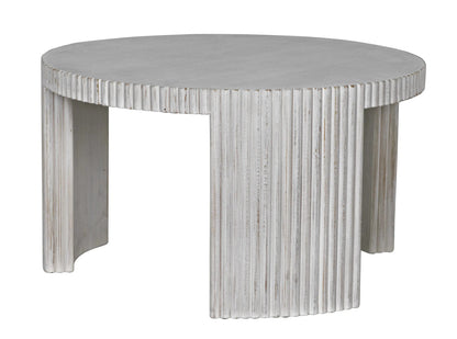 Noir Jgor Side/Coffee Table in White Wash GTAB973WH