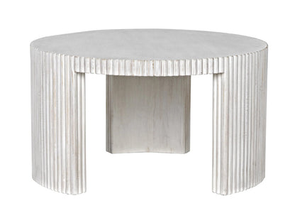 Noir Jgor Side/Coffee Table in White Wash GTAB973WH