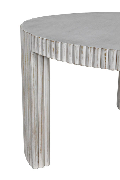 Noir Jgor Side/Coffee Table in White Wash GTAB973WH