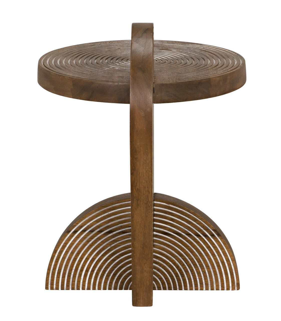 Noir Saturn Side Table in Dark Walnut GTAB976DW