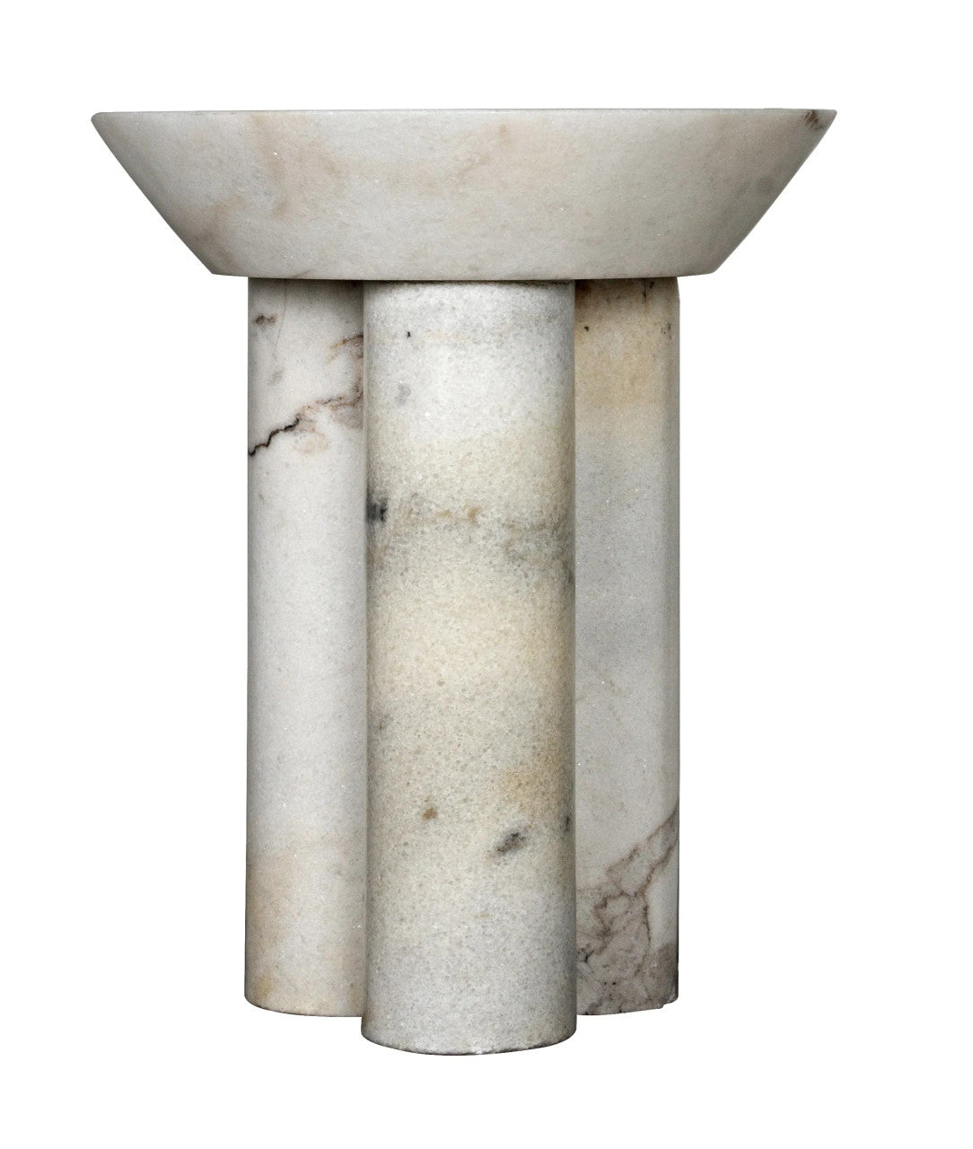 Noir Nox Side Table in White Marble GTAB977W