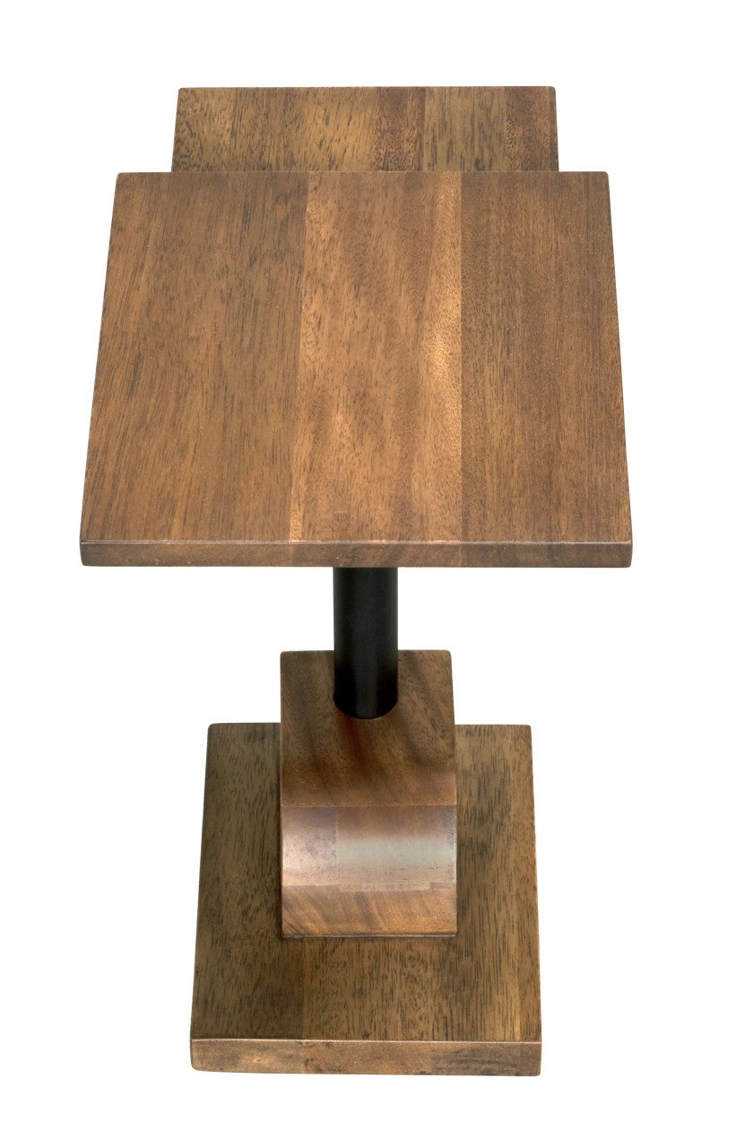 Noir Hugan Side Table in Dark Walnut GTAB981DW