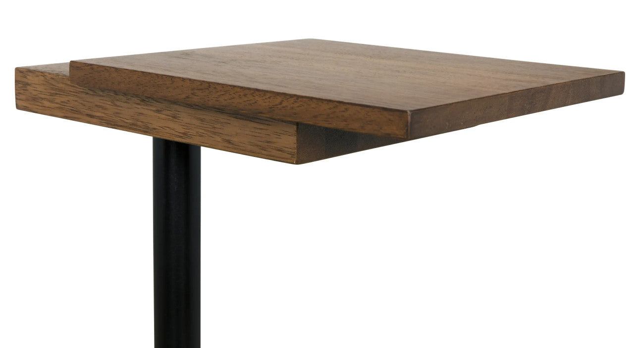 Noir Hugan Side Table in Dark Walnut GTAB981DW