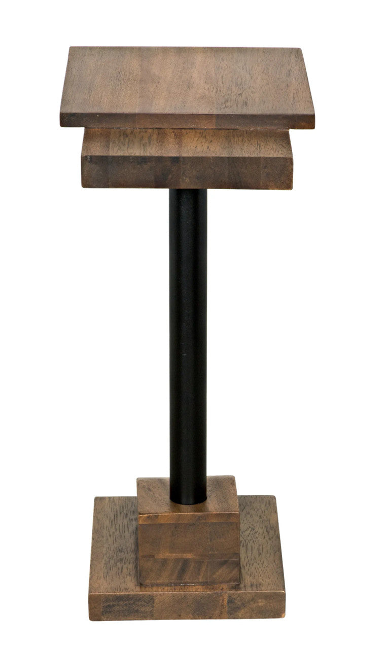 Noir Hugan Side Table in Dark Walnut GTAB981DW