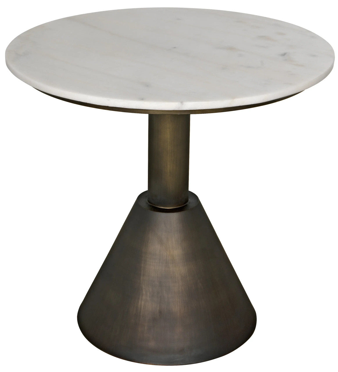 Noir Joseph Side Table in Aged Brass GTAB982AB