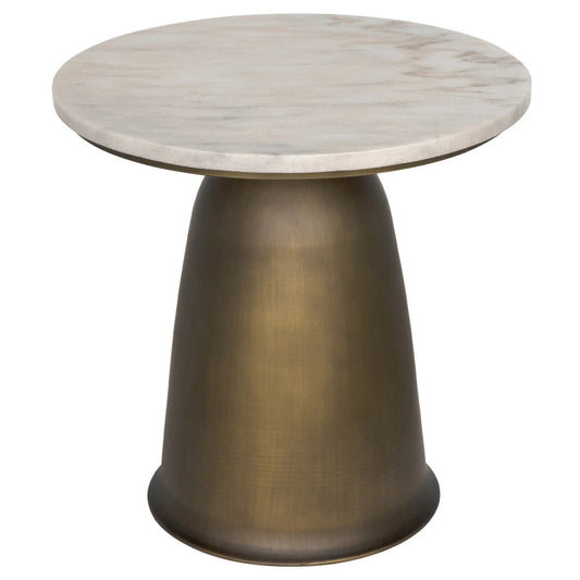 Noir Aiden Side Table in Aged Brass GTAB983AB