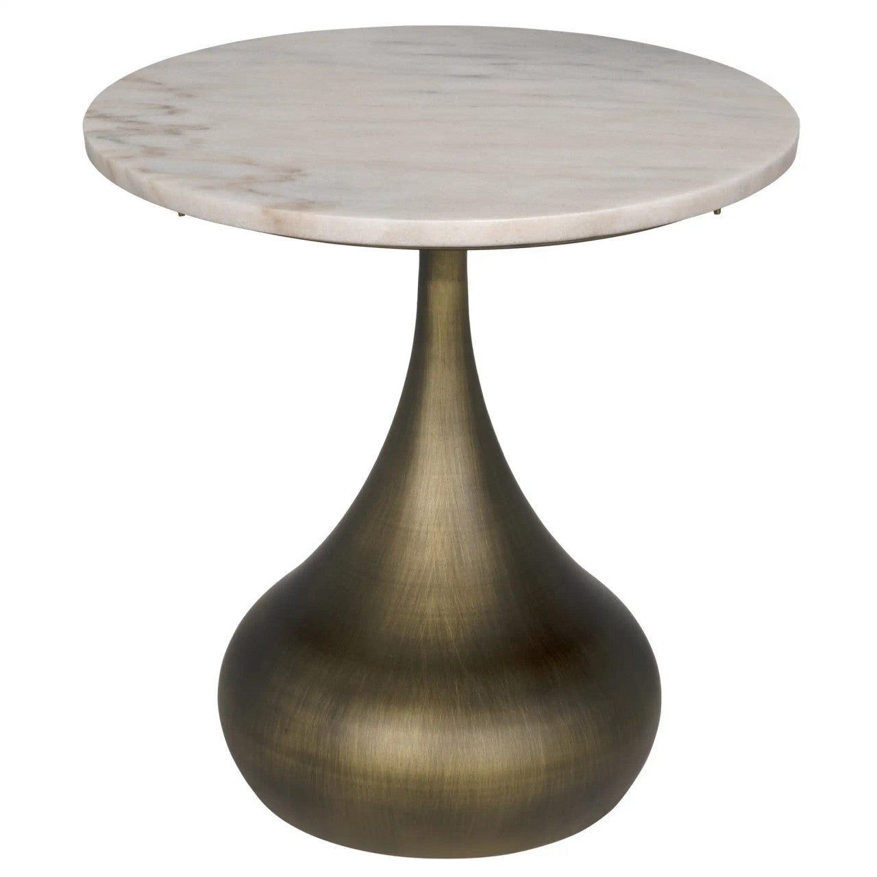 Noir Mateo Side Table in Aged Brass GTAB985AB