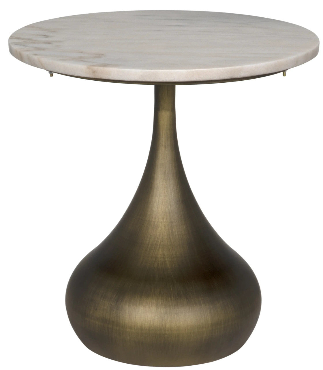 Noir Mateo Side Table in Aged Brass GTAB985AB