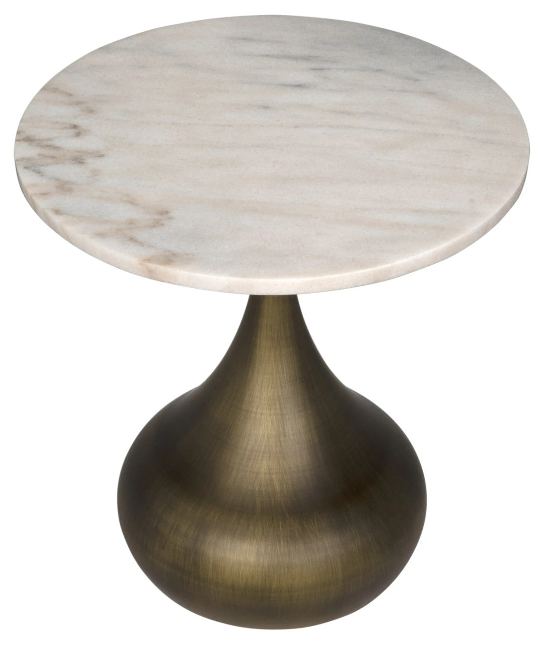 Noir Mateo Side Table in Aged Brass GTAB985AB