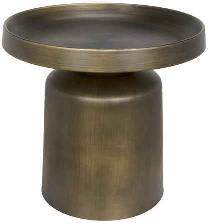 Noir Lee Side Table in Aged Brass GTAB986AB