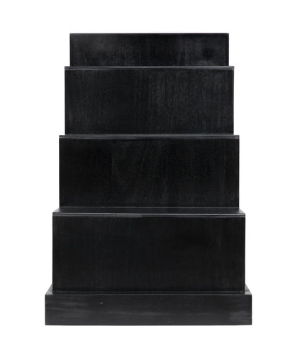 Noir Alistair Side Table in Hand Rubbed Black GTAB989HB