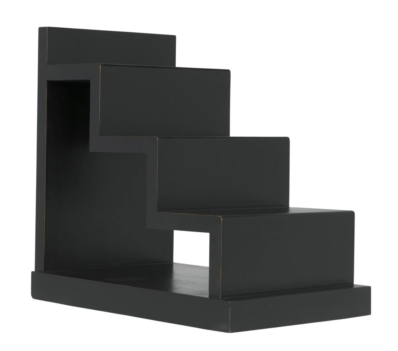 Noir Alistair Side Table in Hand Rubbed Black GTAB989HB