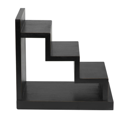 Noir Alistair Side Table in Hand Rubbed Black GTAB989HB