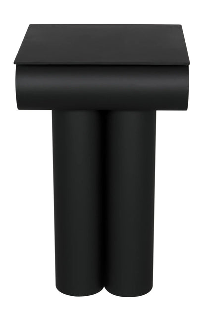 Noir Corinthien Side Table in Matte Black GTAB993MTB