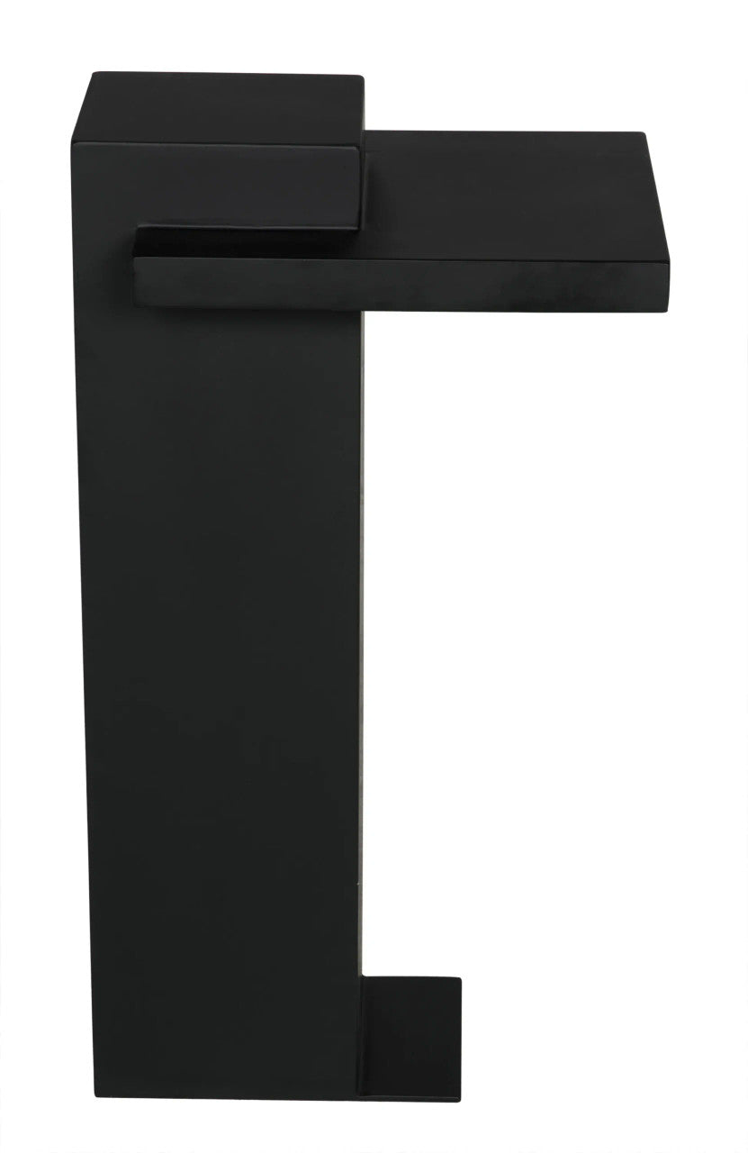 Noir Brienne Side Table in Matte Black GTAB995MTB