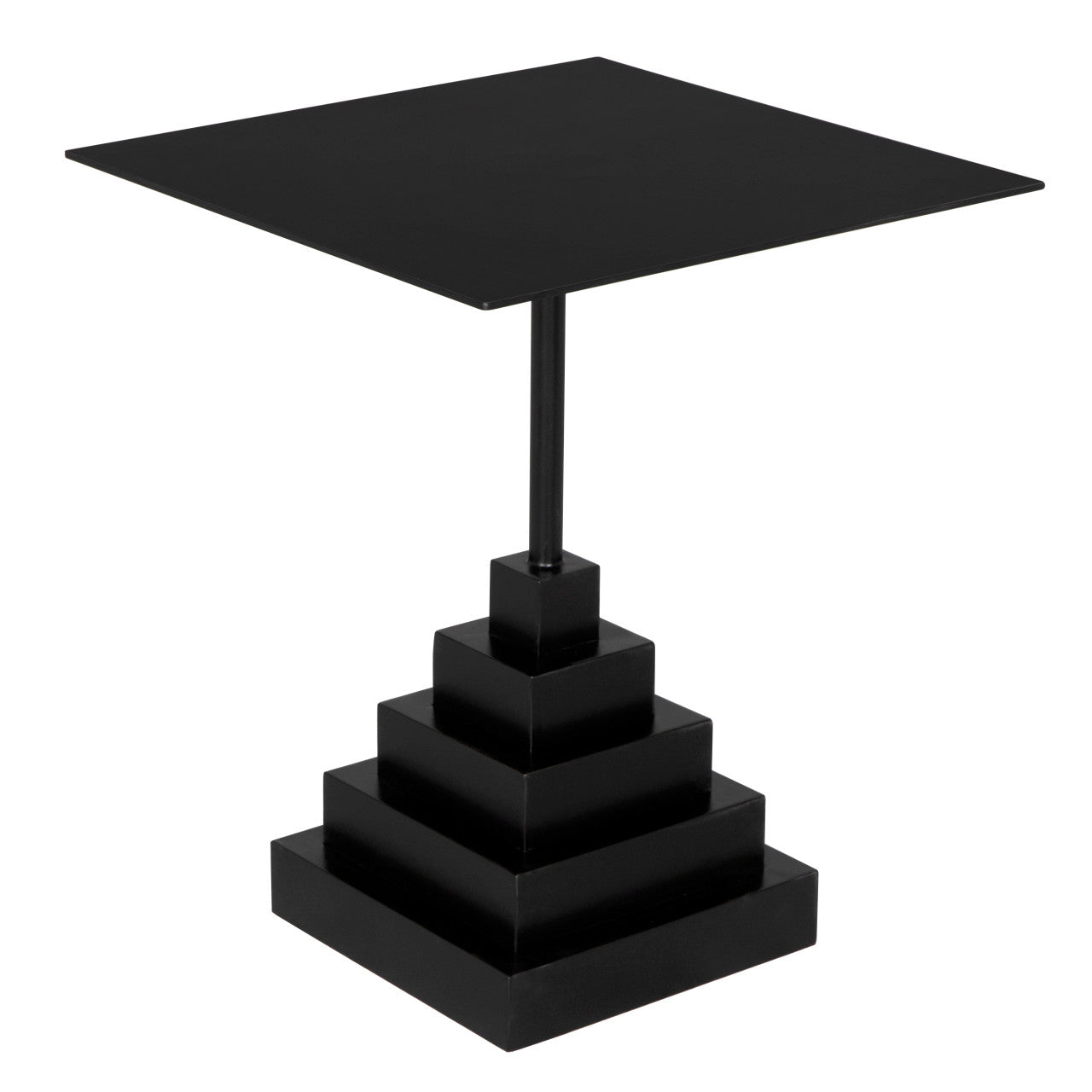 Noir Nova Square Side Table in Matte Black GTAB997MTB