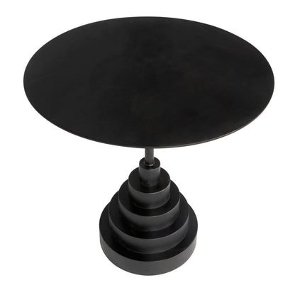 Noir Nova Round Side Table in Matte Black GTAB998MTB