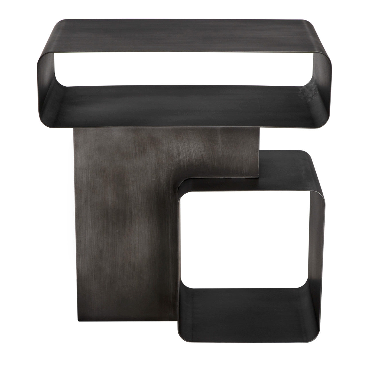 Noir Danville Side Table, Gun Metal Finish in Gun Metal GTAB999GM