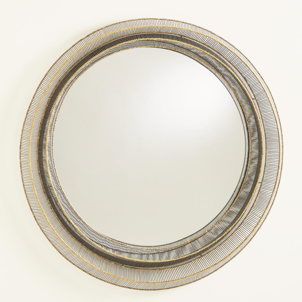 Global Views Wire Ribbon Mirror Natural Iron/Brass Braising 7.91032