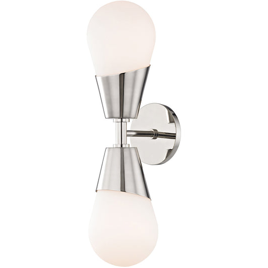 Mitzi 2 Light Wall Sconce in Polished Nickel H101102-PN