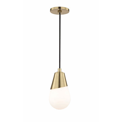 Mitzi 1 Light Pendant in Aged Brass H101701-AGB