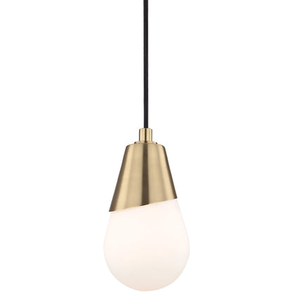 Mitzi 1 Light Pendant in Aged Brass H101701-AGB