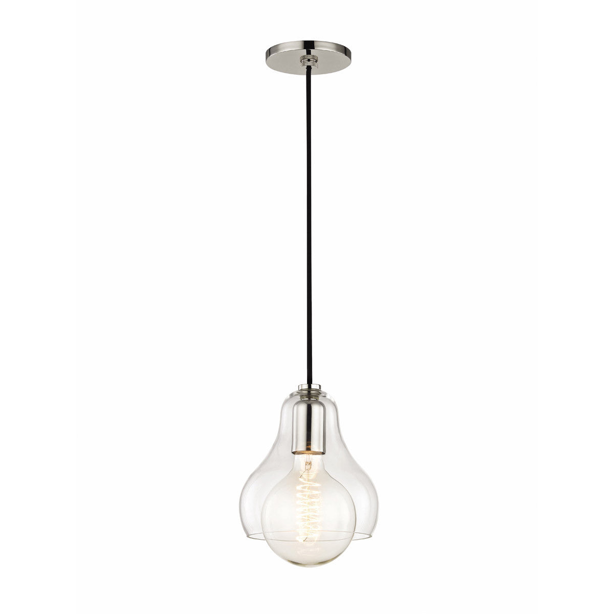 Mitzi 1 Light Pendant in Polished Nickel H104701L-PN